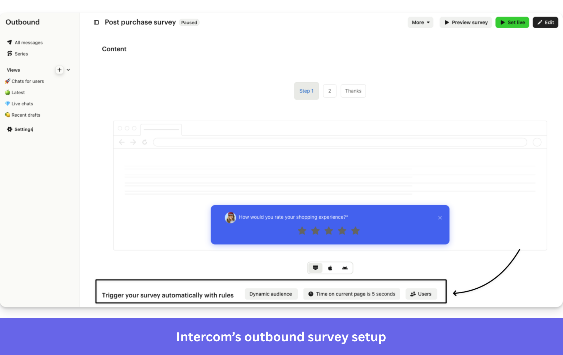 Intercom's surveys.