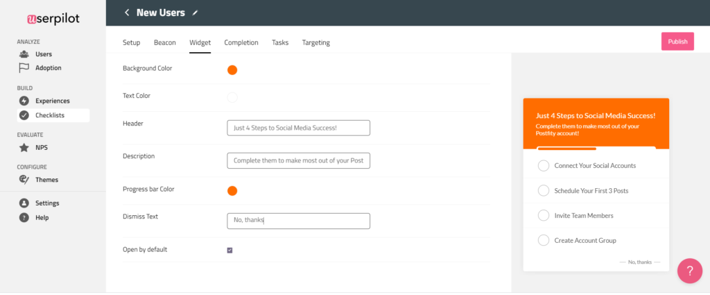 userpilot checklist