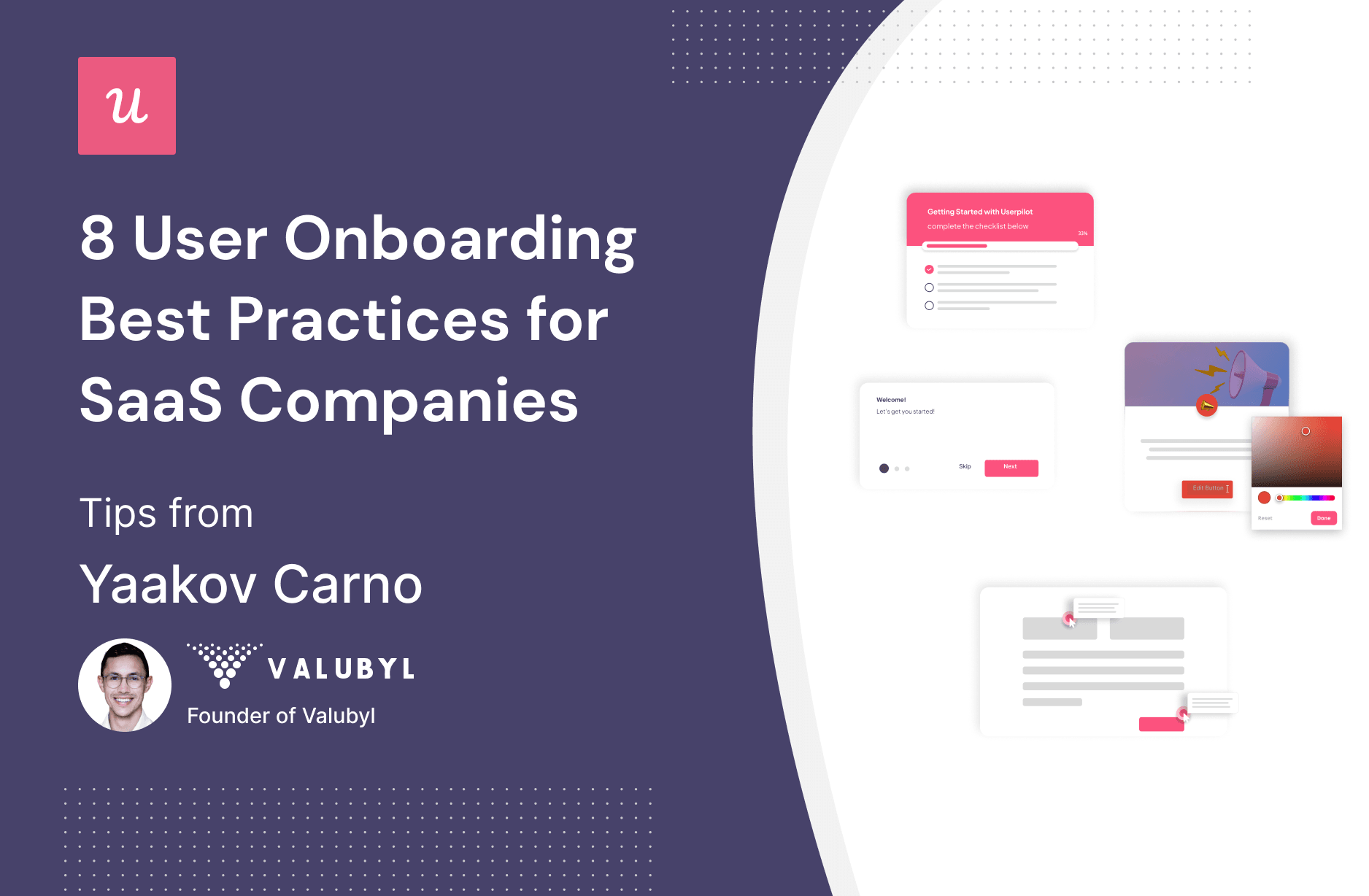 8 User Onboarding Best Practices for SaaS Companies by Yaakov Carno cover